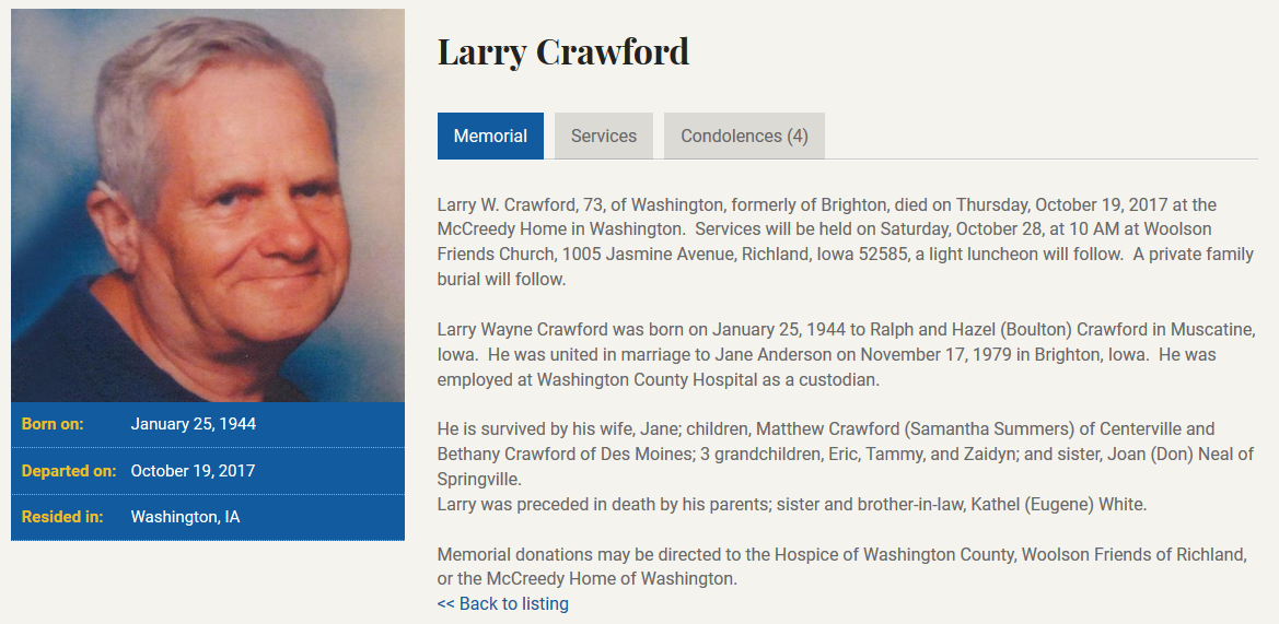 Larry Crawford R.I.P.